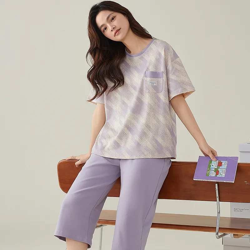 FENTENGCARE Pajama Set Women's Violet-4