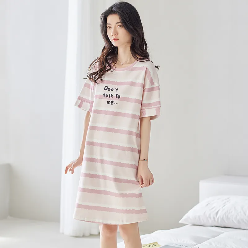 FENTENGCARE Nightgown Women's Pink-6