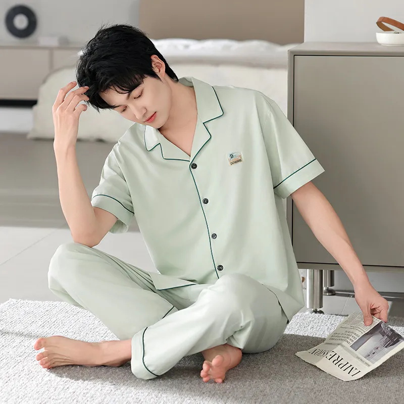 FENTENGCARE Pajama Set Men's Teal-4