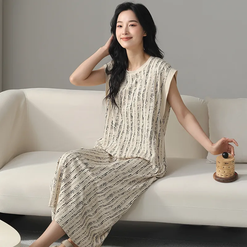 FENTENGCARE Nightgown Women's Apricot-1