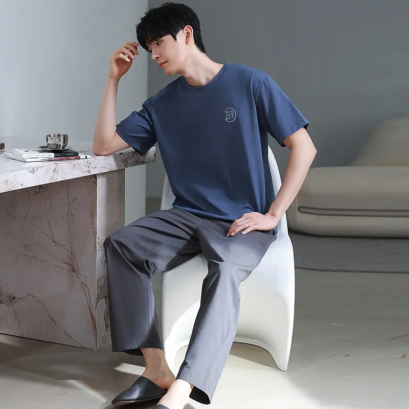 FENTENGCARE Pajama Set Men's Dodger Blue-2