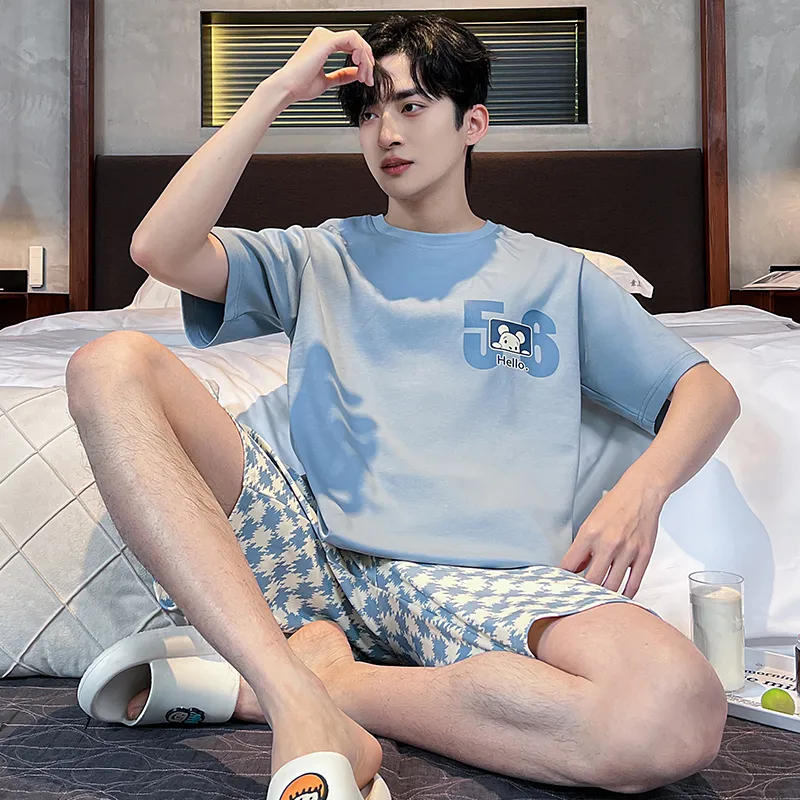 FENTENGCARE Pajama Set Men's Sky Blue-3