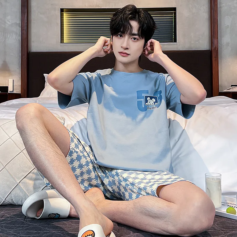 FENTENGCARE Pajama Set Men's Sky Blue-6