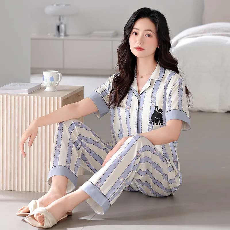 FENTENGCARE Pajama Set Women's Steel Blue-4