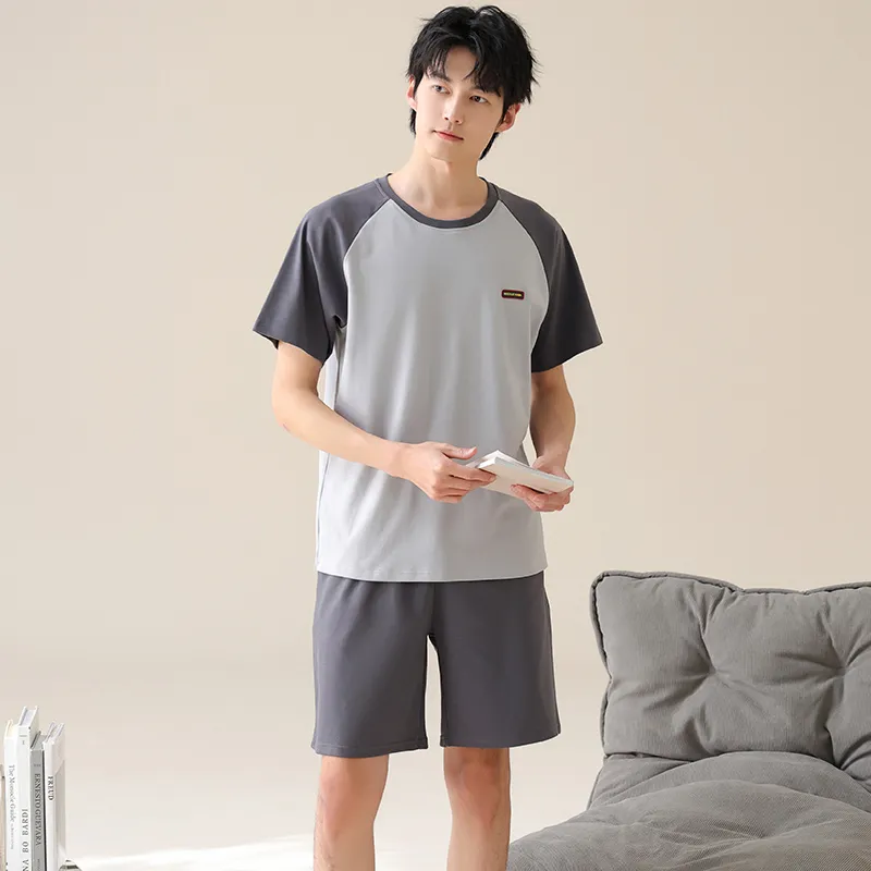 FENTENGCARE Pajama Set Men's Gray-6