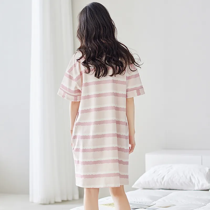 FENTENGCARE Nightgown Women's Pink-7