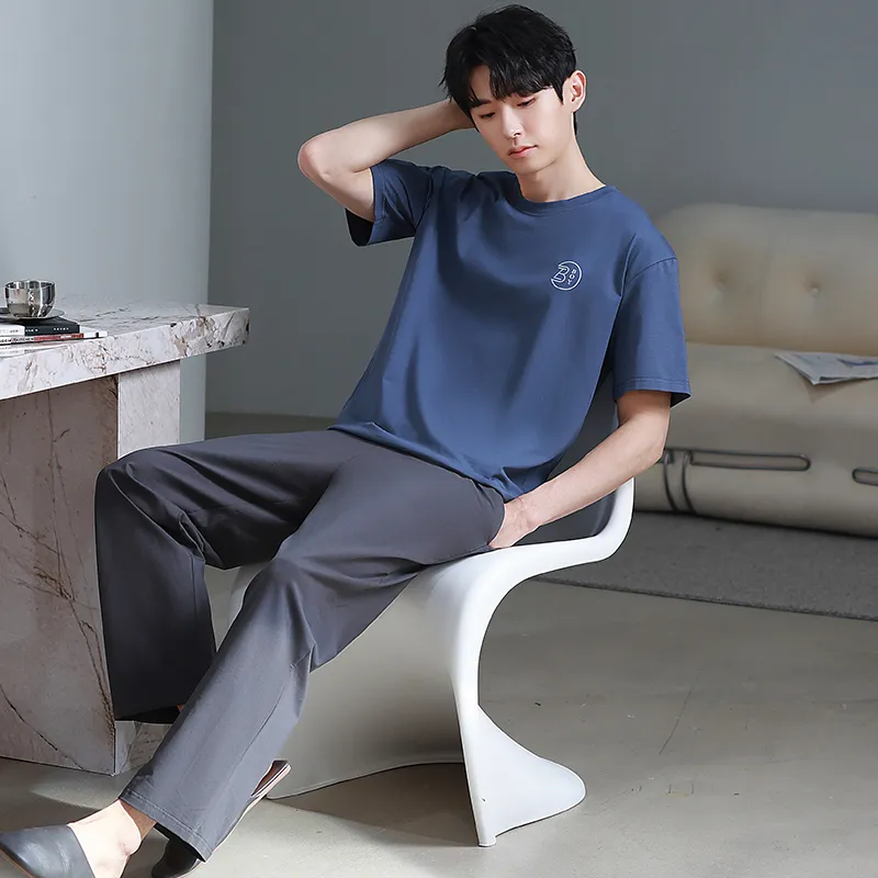 FENTENGCARE Pajama Set Men's Dodger Blue-4