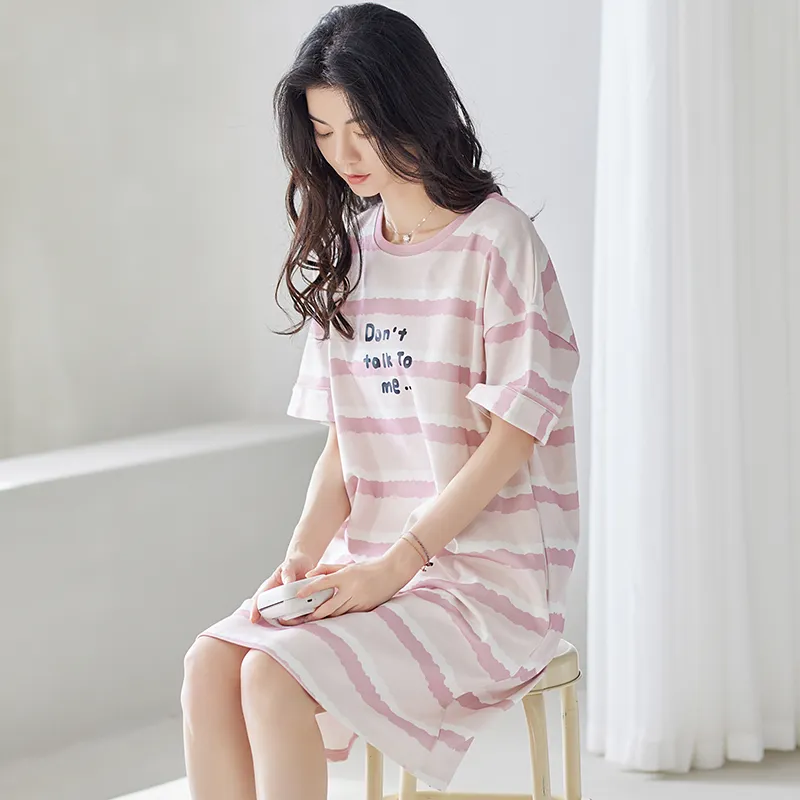 FENTENGCARE Nightgown Women's Pink-5