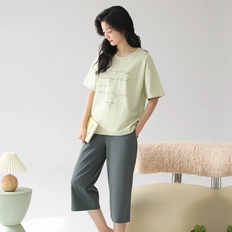 FENTENGCARE Pajama Set Women's Light Green-1