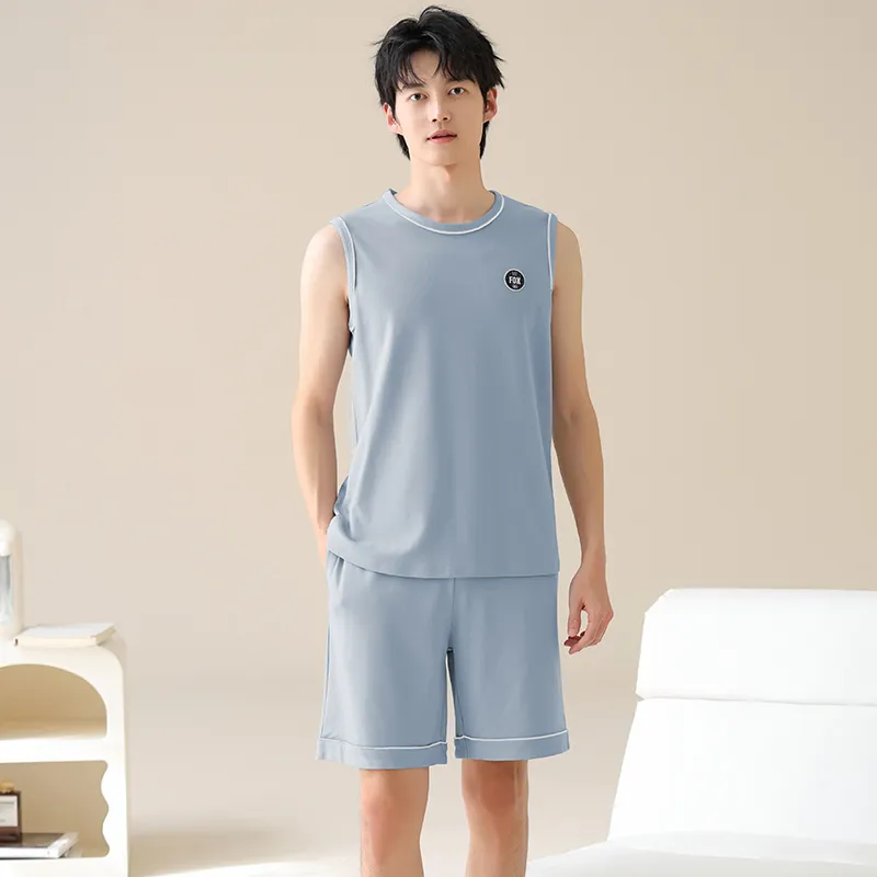 FENTENGCARE Pajama Set Men's Lake Blue-6