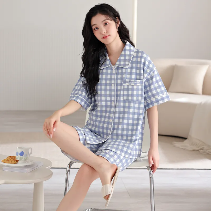 FENTENGCARE Pajama Set Women's Dodger Blue-5