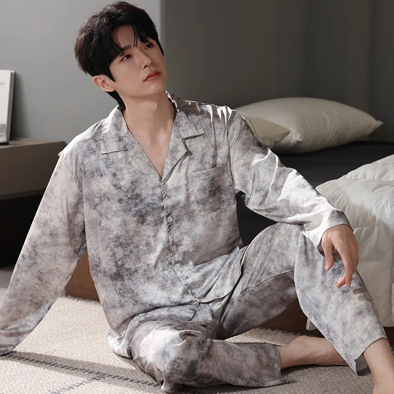 FENTENGCARE Pajama Set Men's Gray-7