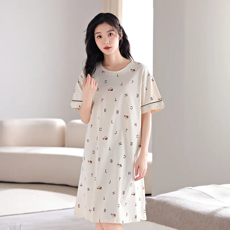 FENTENGCARE Nightgown Women's Khaki-1