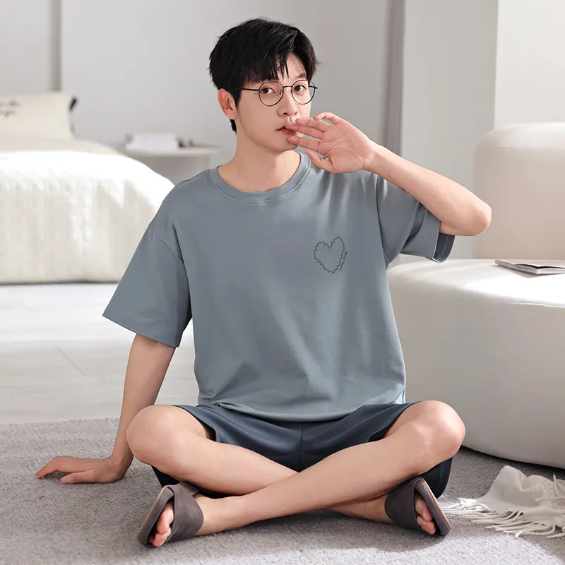 FENTENGCARE Pajama Set Men's Peacock Green-3