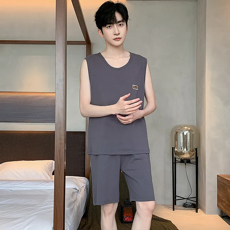 FENTENGCARE Pajama Set Men's Gray-6