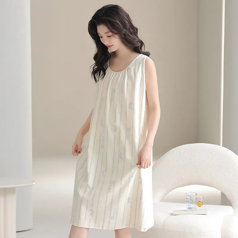 FENTENGCARE Nightgown Women's Apricot-1