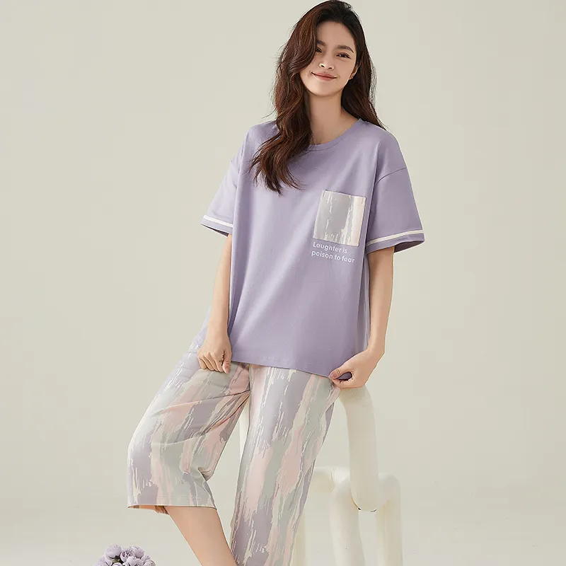 FENTENGCARE Pajama Set Women's Violet-5