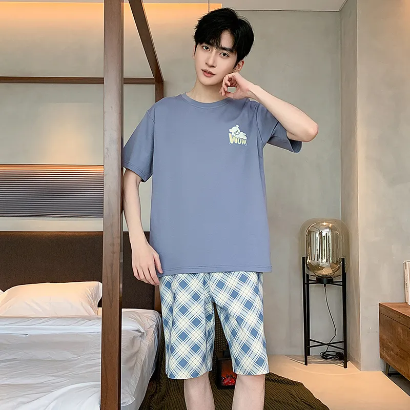 FENTENGCARE Pajama Set Men's Royal Blue-1