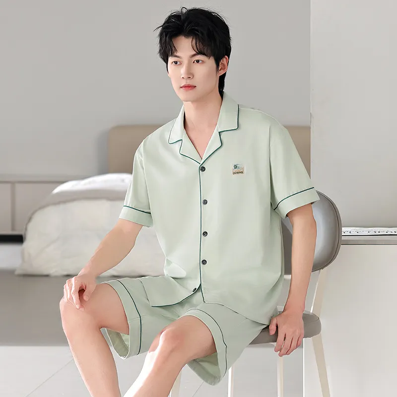 FENTENGCARE Pajama Set Men's Teal-2