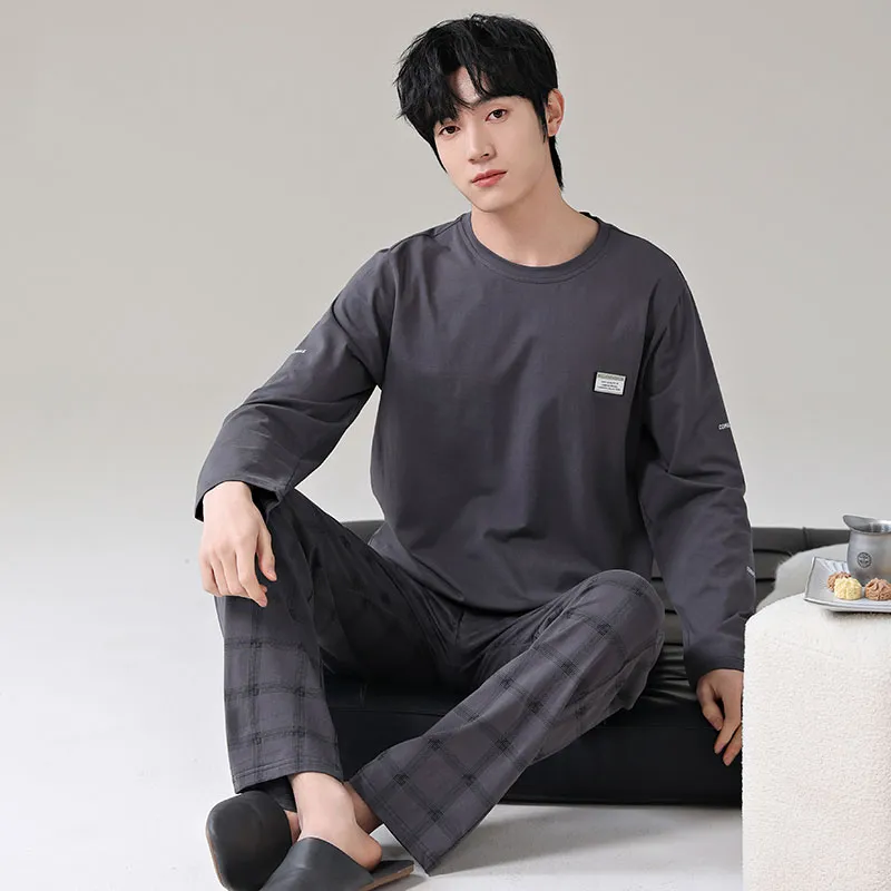 FENTENGCARE Pajama Set Men's Gray-4