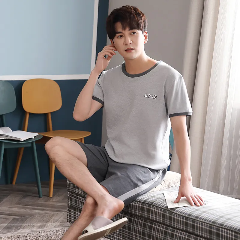 FENTENGCARE Pajama Set Men's Gray-1