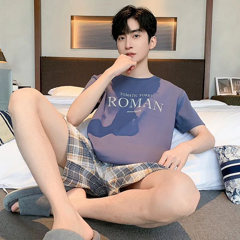 FENTENGCARE Pajama Set Men's Royal Blue-5