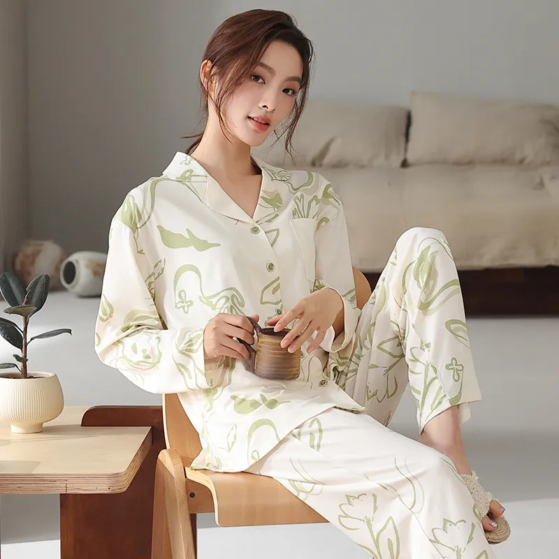 FENTENGCARE Pajama Set Women's Apricot-5