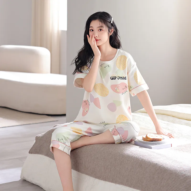 FENTENGCARE Pajama Set Women's Apricot-3