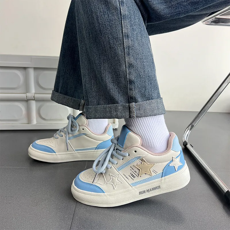 RUN MANNER Lightweight Height Increasing Low Top Skateboard Shoes Women's-3