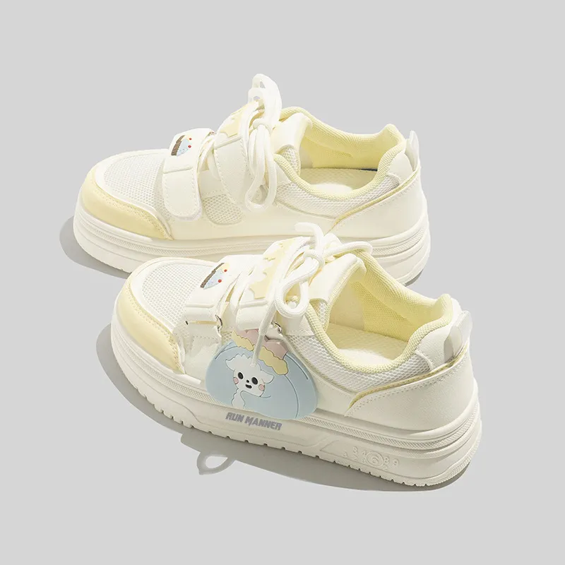 RUN MANNER Lightweight Breathable Height Increasing Low Top Skateboard Shoes Women's-5