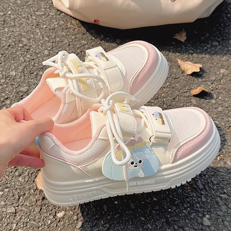 RUN MANNER Lightweight Breathable Height Increasing Low Top Skateboard Shoes Women's-13