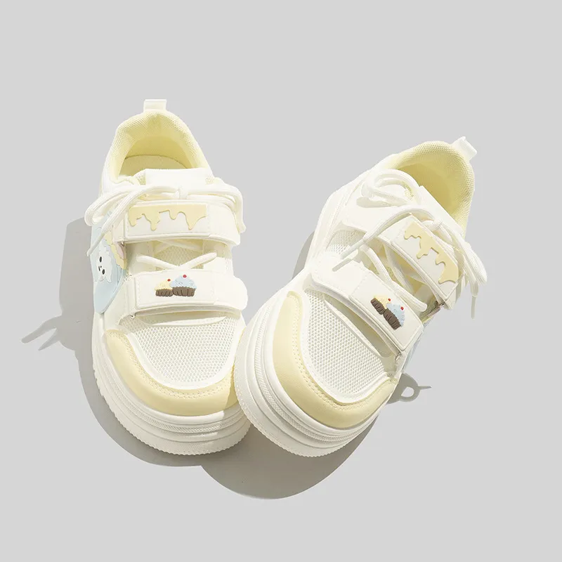 RUN MANNER Lightweight Breathable Height Increasing Low Top Skateboard Shoes Women's-6