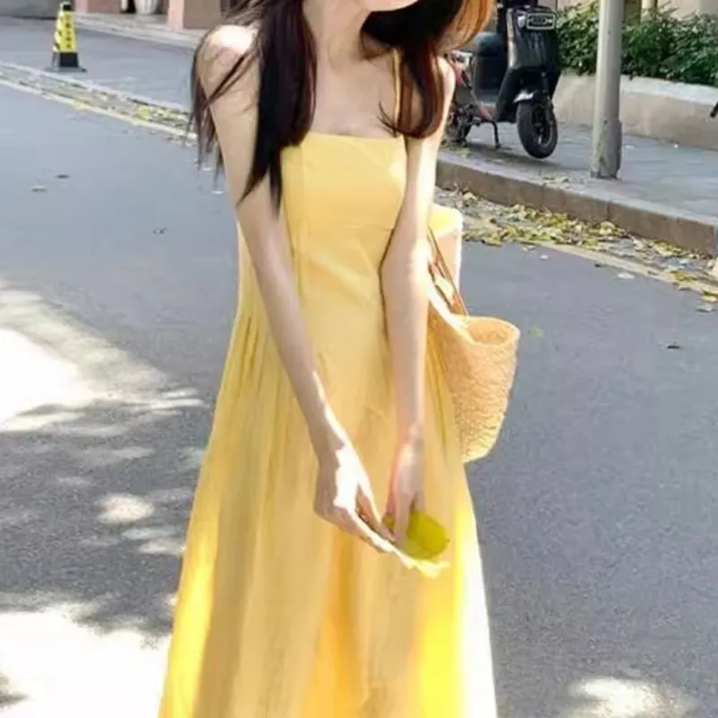 MIMOSA CHUR Slip Dress Women's Yellow-2