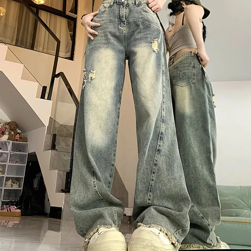 MIMOSA CHUR Jeans Women's Vintage Blue[High Quality]-2