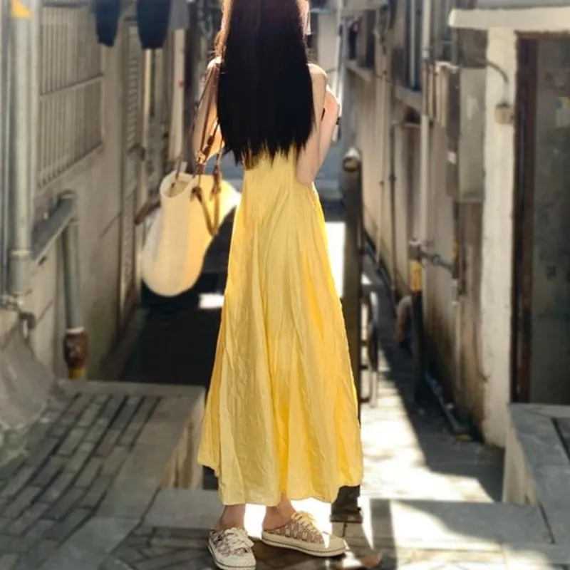 MIMOSA CHUR Slip Dress Women's Yellow-1