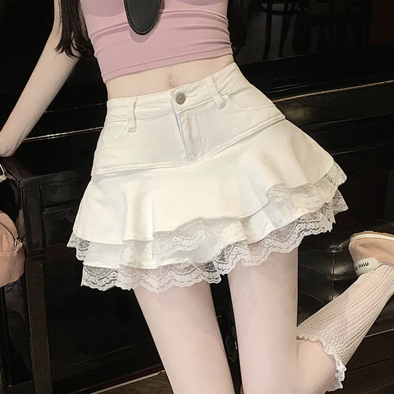 MISS VIGOR Denim Short Skirts Women's-1