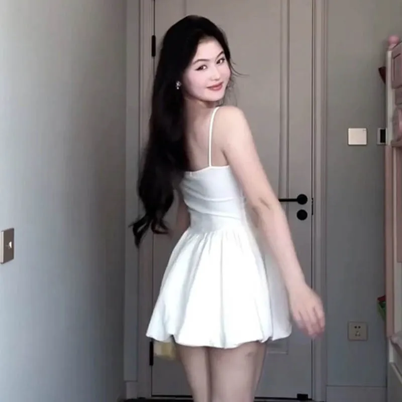 MISS VIGOR Slip Dresses Women's White-2