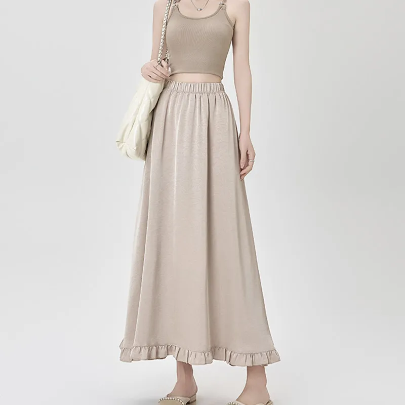 MISS VIGOR Casual Long Skirt Women's-11
