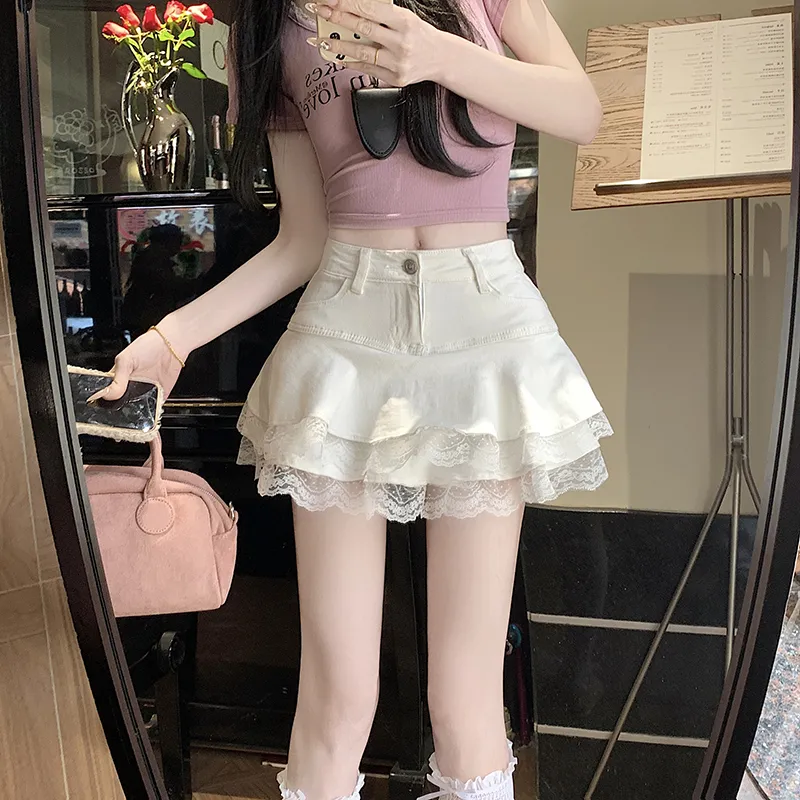 MISS VIGOR Denim Short Skirts Women's-3