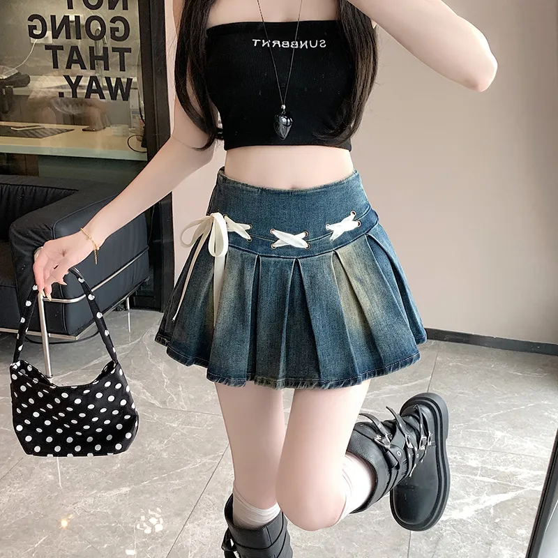 MISS VIGOR Denim Short Skirts Women's-4