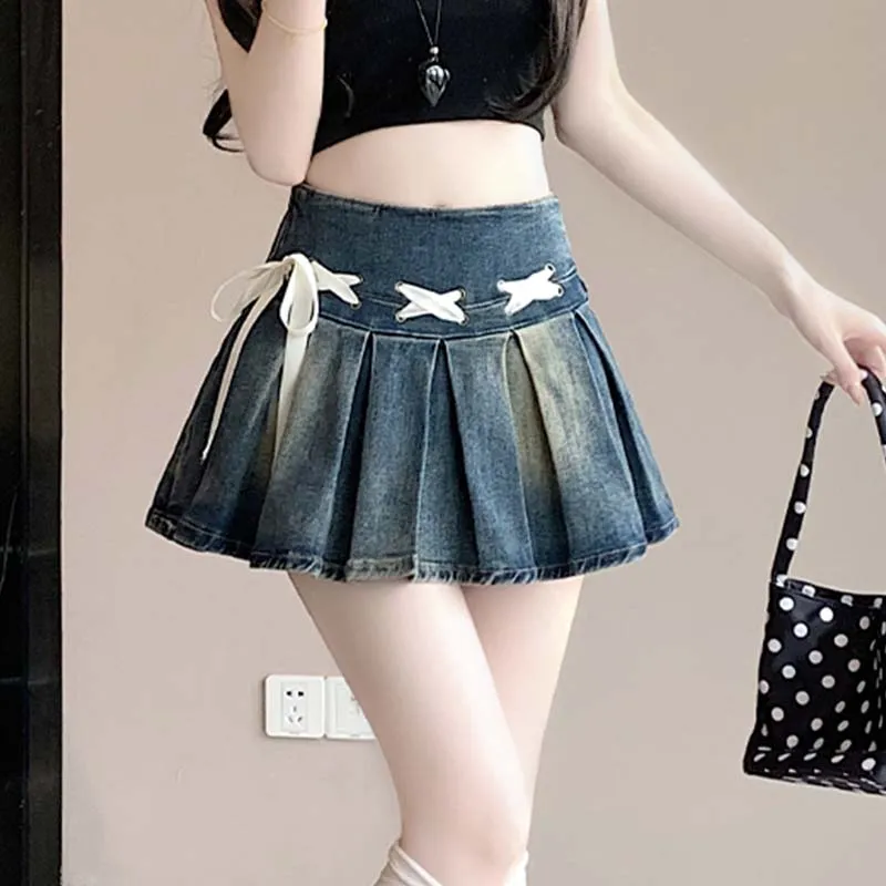 MISS VIGOR Denim Short Skirts Women's-2
