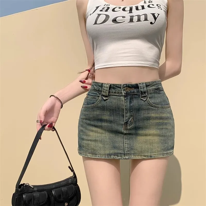 MISS VIGOR Denim Short Skirts Women's-4