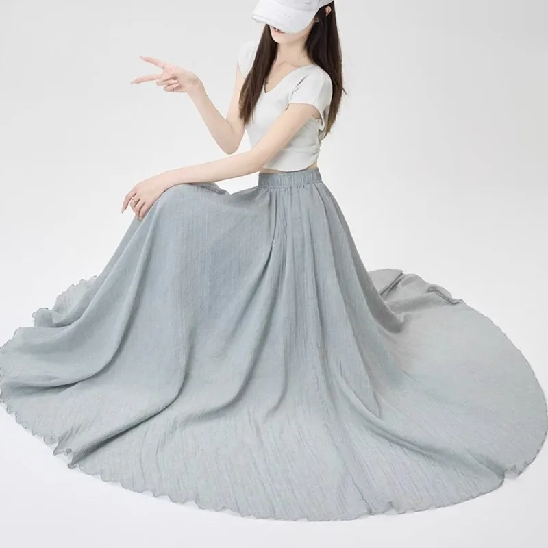 MISS VIGOR Casual Long Skirt Women's-11