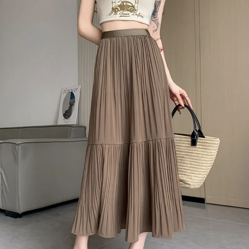 MISS VIGOR Casual Long Skirt Women's-11