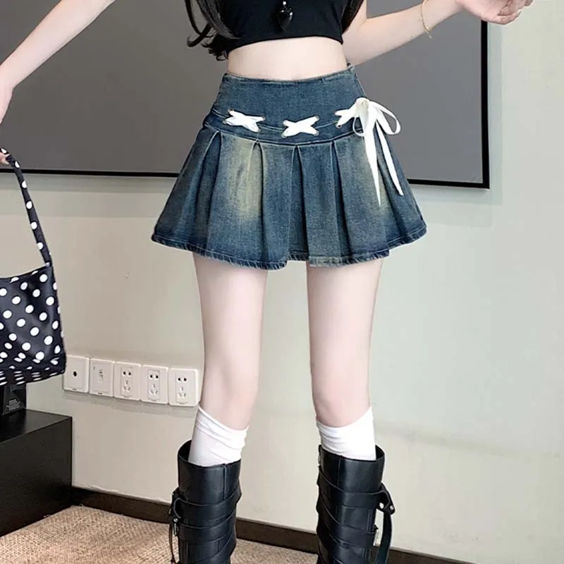 MISS VIGOR Denim Short Skirts Women's-1