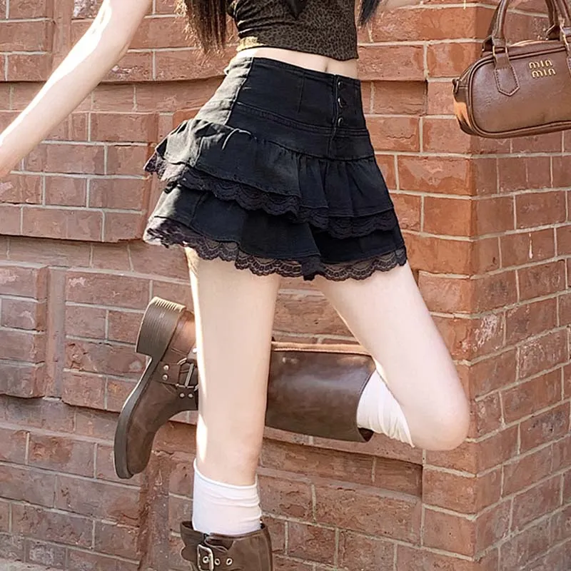 MISS VIGOR Denim Short Skirts Women's-7