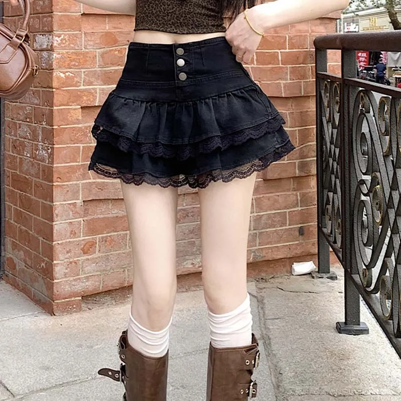 MISS VIGOR Denim Short Skirts Women's-6