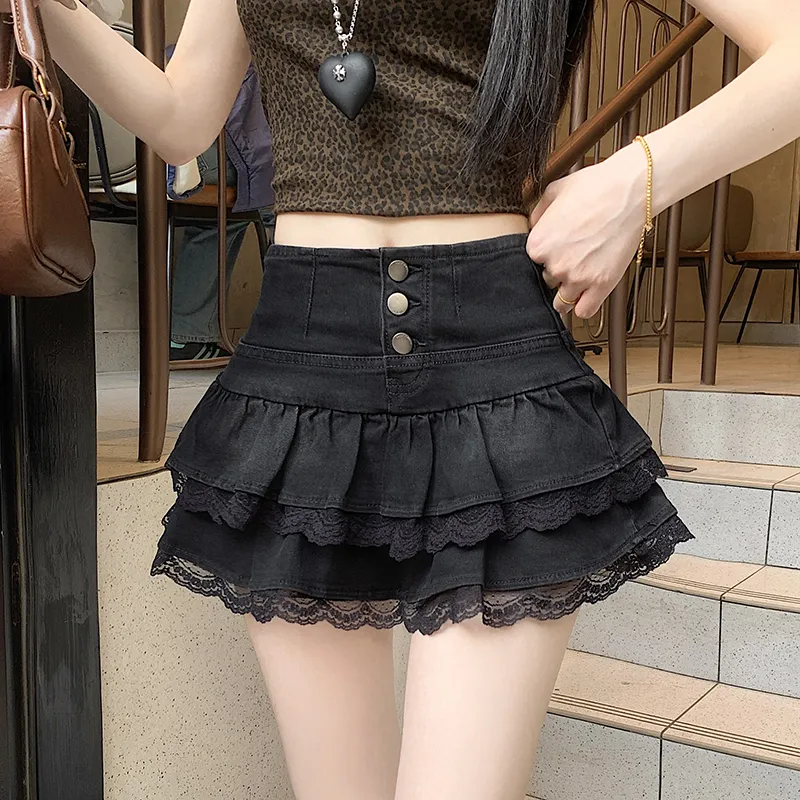 MISS VIGOR Denim Short Skirts Women's-8