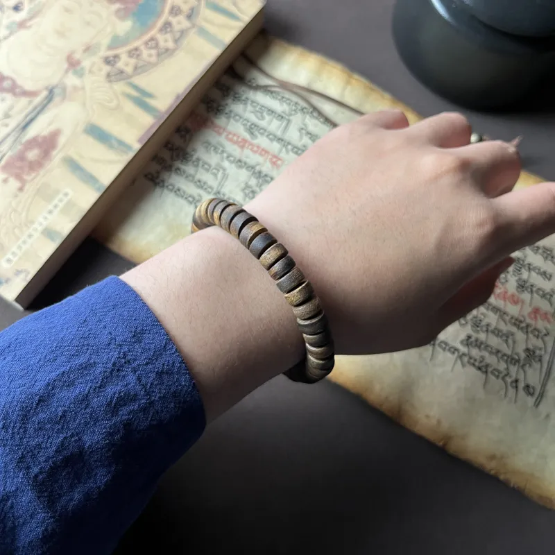 GLMD Agarwood Prosperity Rich Overnight Beaded Bracelet Unisex-2