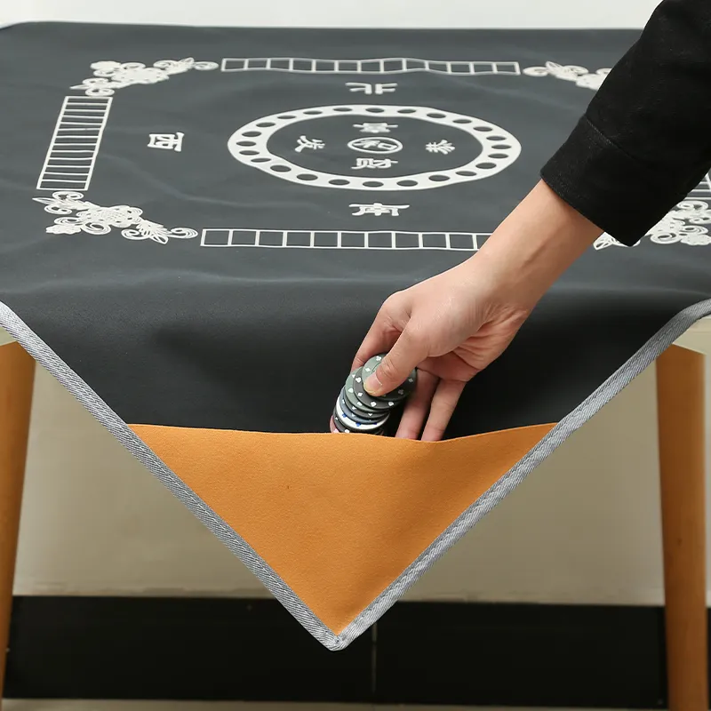 Miao Ji Mahjong Table Cloth Large Size Square Mahjong Mat Thickened Mahjong Cushion Board Games-2